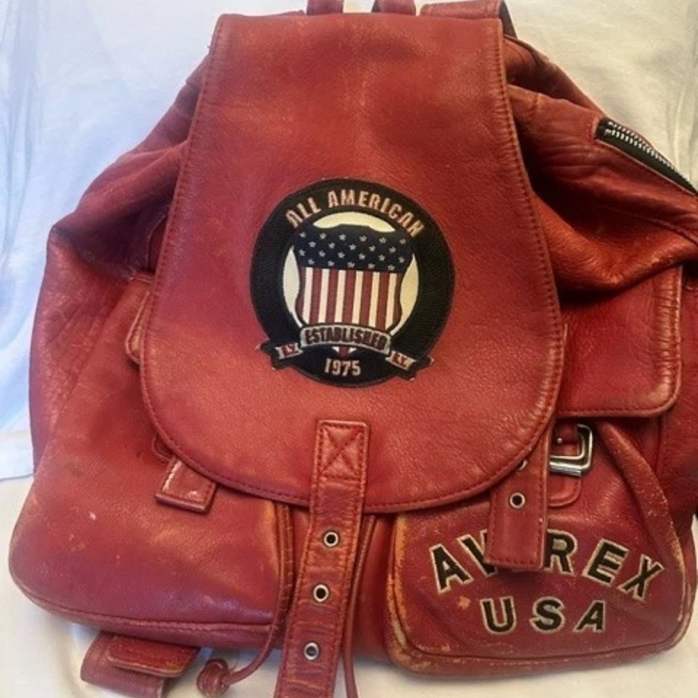 Avirex All American Red Backpack vintage